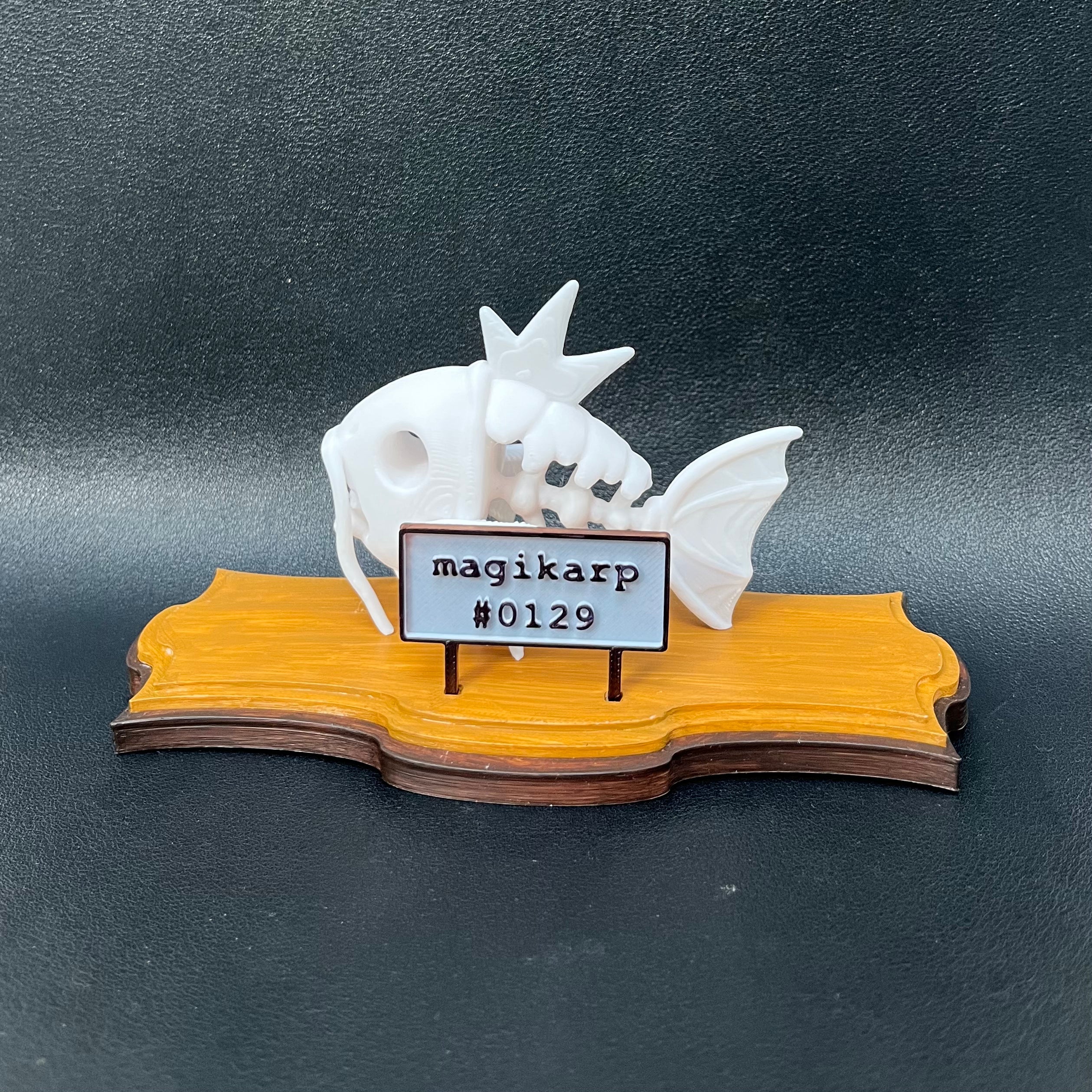 Espositore con magikarp scheletro