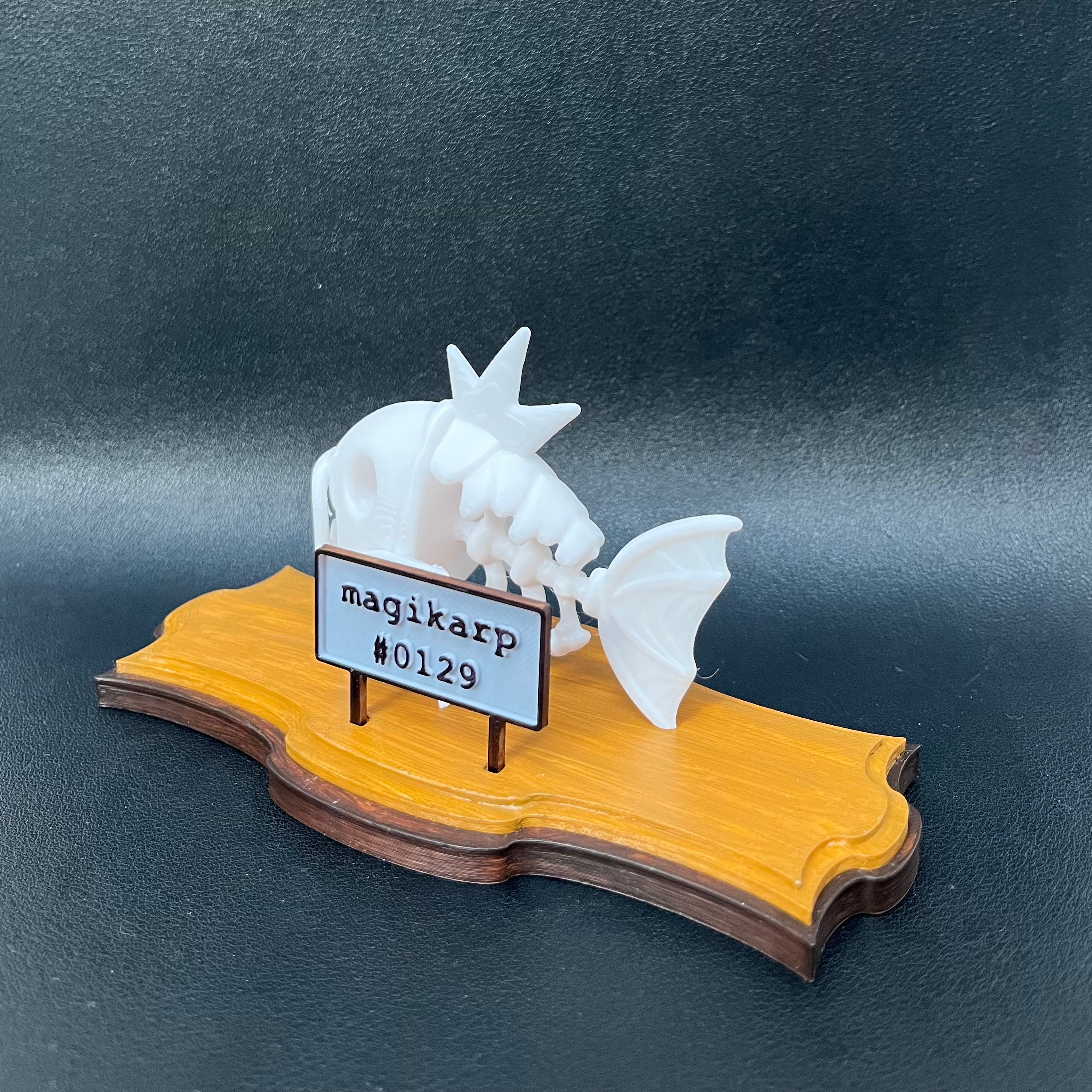 Espositore con magikarp scheletro